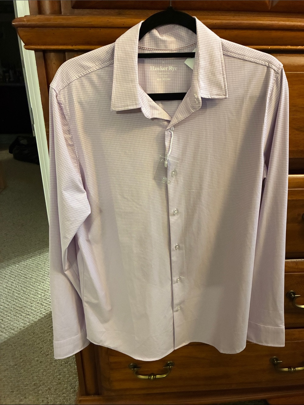 Hawker Rye Men's Light Lavender Dress Shirt - Tailored Button-Down